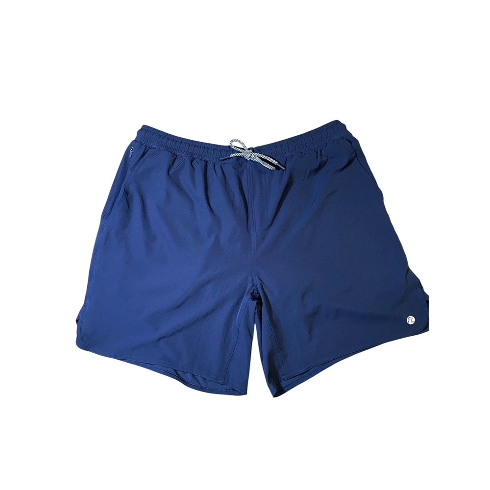 Rhoback Womens XL Navy Blue Active Athletic Shorts Drawstring Pockets Lined 7"